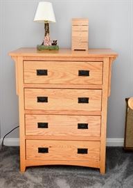 BUY IT NOW! Lot #119, Mission-Style Medium Wood Tone Chest of Drawers, $275, (Approx. 36.75" L x 21.75" W x 44" H) VERY NICE!