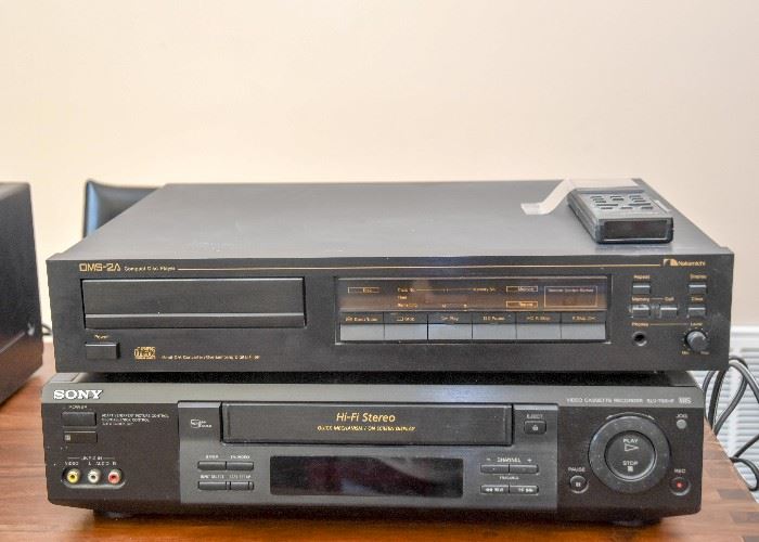 Nakamichi CD Player & Sony VHS Player