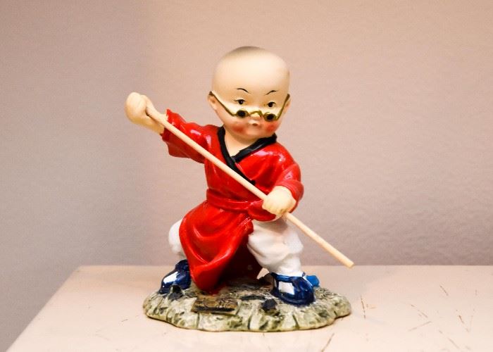 Vintage Asian Boy Figurine