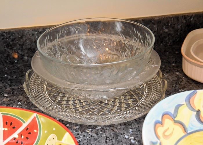 Glass Serving Bowls & Platters