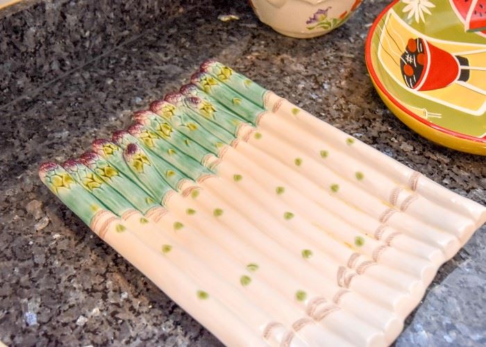 Ceramic Asparagus Serving Plate