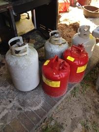Gas cans and propane cans