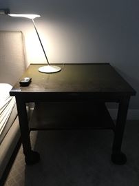 Vintage Industrial End Table 