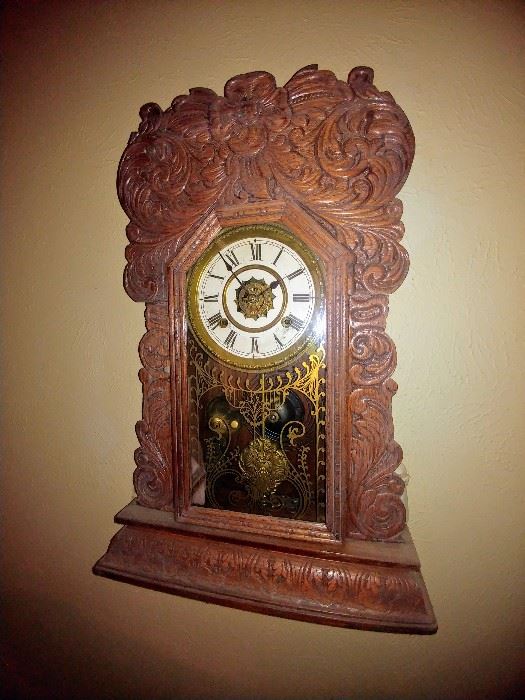 antique wall clock ornate