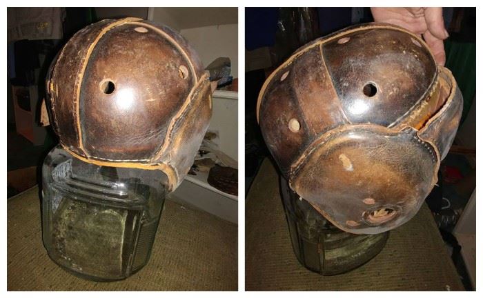 vintage leather football helmet