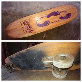 vintage sidewalk surfboard