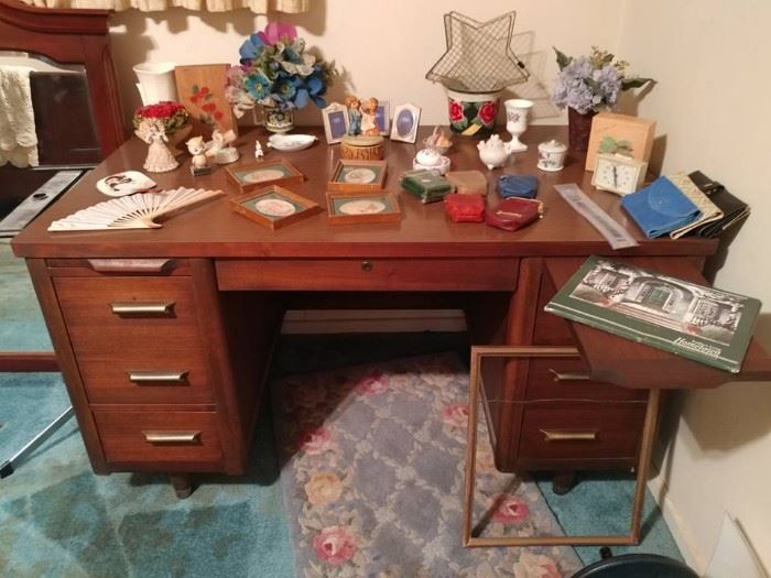 vintage wood desk