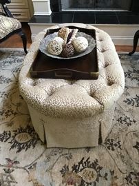 An oval ottoman??? Perfect and different from anyone else !!! And the fact it's TOL (Touch of Leopard) MEEEOWWW!!!!!