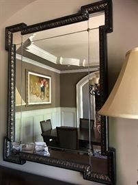 The mirror is a beauty, then you get a glimpse of the fabulous art....double bonus!