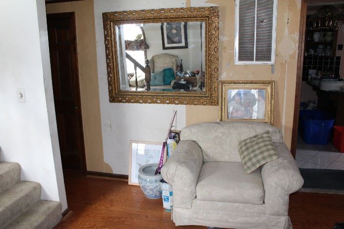 CHAIR, MIRROR ART, NEW FISHING POLE SOLD, TENTSOLD, 