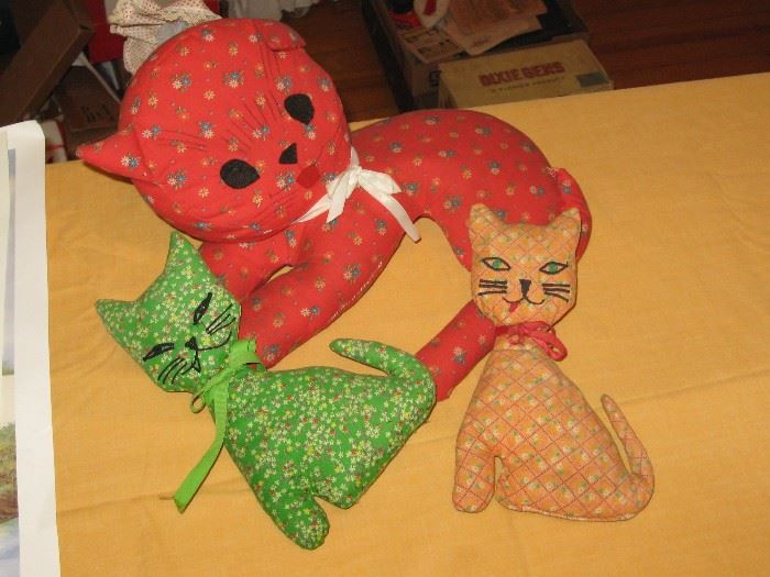 Early handcrafted cats.