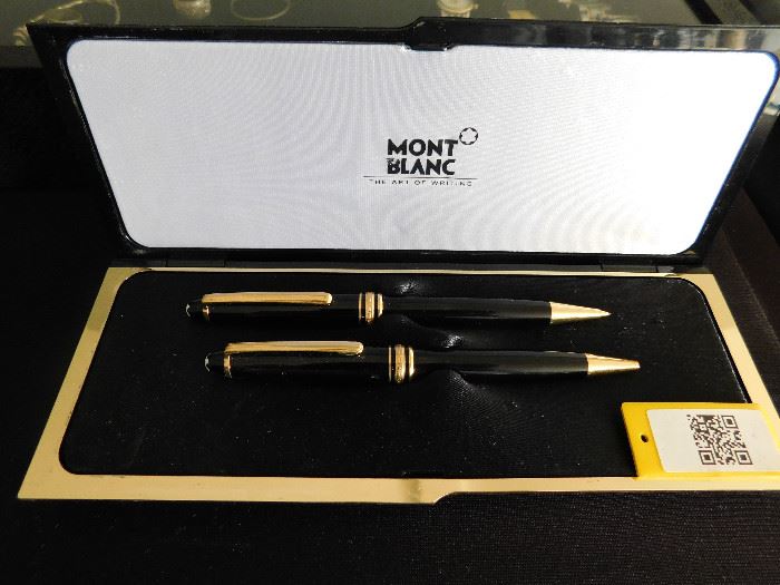 Mont Blanc Black Pen and Pencil set, new in box