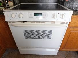 Glass top stove and matching microwave