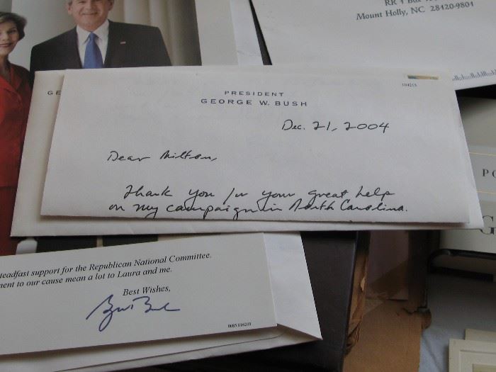 Handwritten letter from George W. Bush