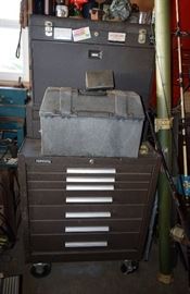 tool chests and old boxes