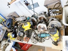 circular saw, sawall,routers,sanders,drills