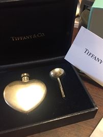 Sterling heart perfume flask by Tiffany