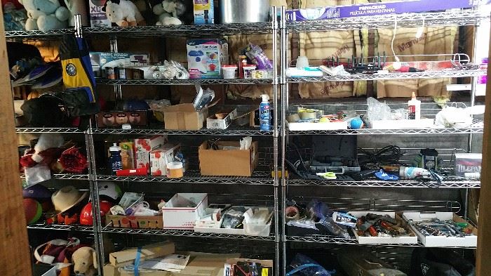 lots of supplies of all kinds - hardware,  hand tools, light bulbs, etc