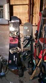 more sports equipment - snow boards, skis, boots