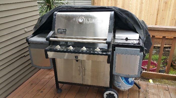 NICE - Weber Grill Summit Gold - older but very good condition and pretty clean inside.  comes with propane tank and a couple of utensils