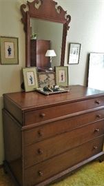 cherry 4 drawer dresser with mirror