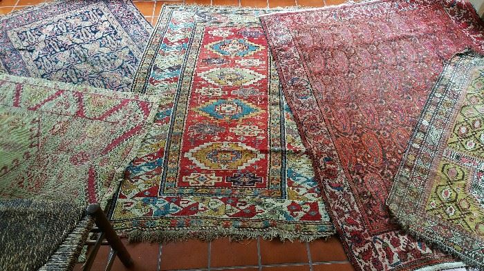 Caucasian rug-mid-19th century-very nice condition-yellow field Daghastan prayer carper-Turkish-19thc rug-condition issuesw-nice late 19th C Senneh-perhaps Shirvan-all tribal pieces in rare condition