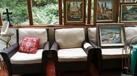 BRAND NEW! set of patio furniture - 2 arm chairs, one settee and 2 tables still in the boxes awaiting assembly - new at Sears or Home Depot for around $800....our price is considerably LESS!