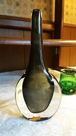 very  Mid Century bud vase with original tag