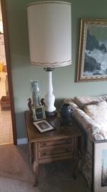 pair of these side tables with drawers and a pair of the lamps
