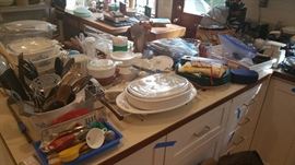 lots of Cornflower corning ware