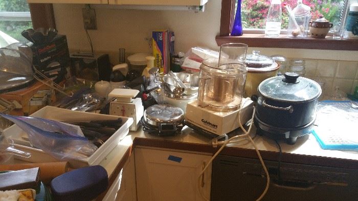 multiple slow cookers, Cuisinart choppers, pressure cookers and more