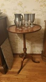 vintage cherry flip-top table - great drinks stand