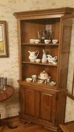 maple corner cabinet