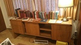 oak credenza...some great books