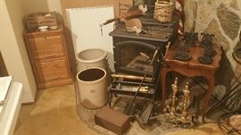 oak file cabinet, misc