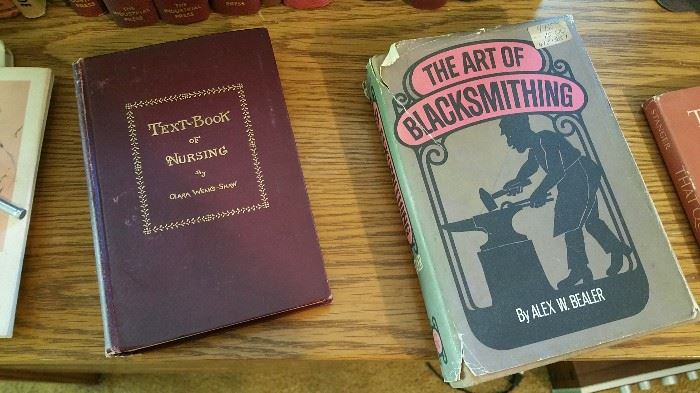 Early Nursing textbook.....and Blacksmithing.  I'm not a nurse nor a blacksmith but maybe they have things in common??! 