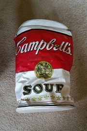 Andy Warhol's famous tomato soup can, now a cooler!  Amazingly collectible.