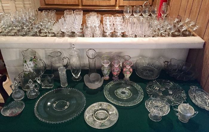 Tables of Glassware and Stemware