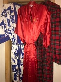 Vintage robes! The plaid one on the right is Pendelton 