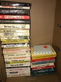 Paperback books (more were added to this stack after the photo was taken) 
