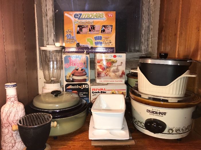 Small kitchen appliances and misc kitchen items
