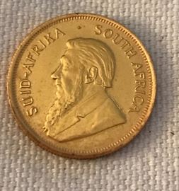 South Africa 1/4 ounce gold coin - 1982