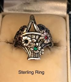 Vintage adorable sterling ring 