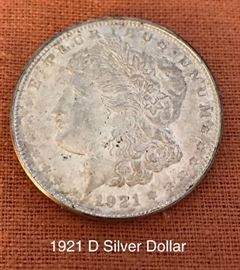 1921 D Silver Dollar 