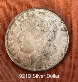 1921 D Silver Dollar 