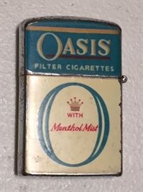 Vintage Oasis Menthols Cigarette lighter