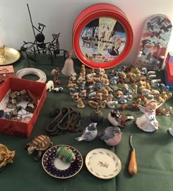 Vintage hardware, locks, rose tea animals