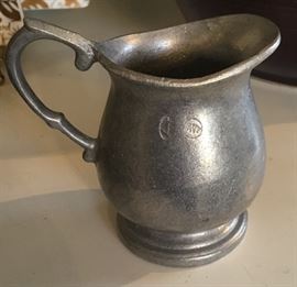 Pewter cream pitcher