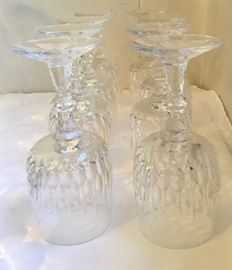 Crystal wine goblets, set of 8
