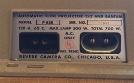 Revere P-888 Automatic Slide Projector